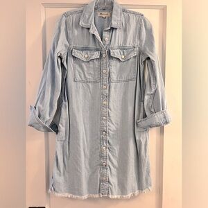 Madewell Chambray Button-up Shirt Dress XXS